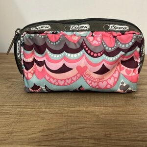 LeSportsac multicolored cosmetic pouch boxed